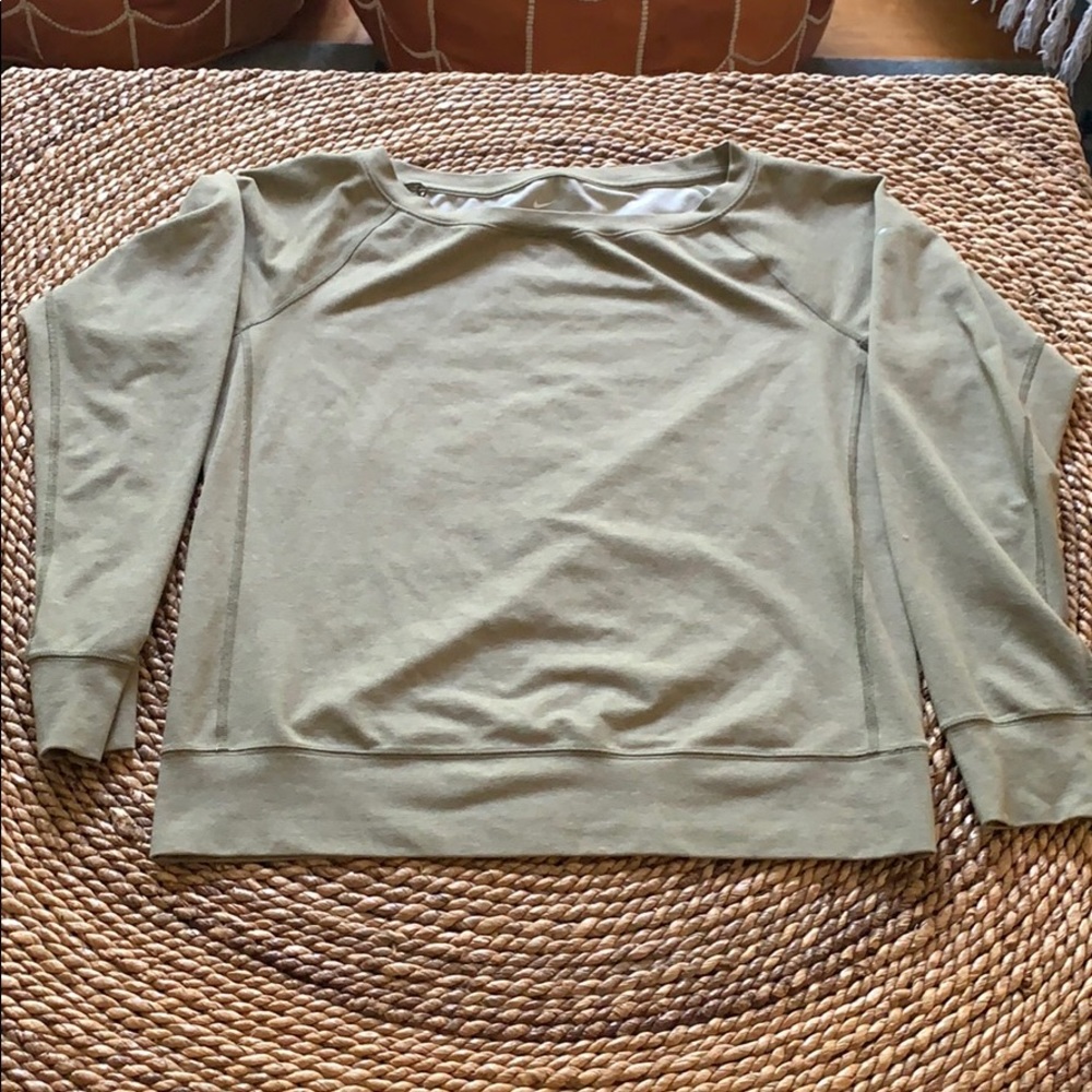 Sage green Nike Dri-Fit long sleeve shirt